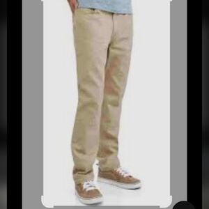 Faded Glory Tan Chinos Classic Fit Cotton Twill